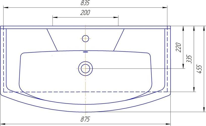 Раковина (87,5х45,5) Corozo Элеганс 85 SD-00000505