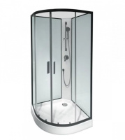 W85C-001-090GT Joy, Душевая кабина без г/м 900х900х2160, стекло прозрачное, профиль графитовый