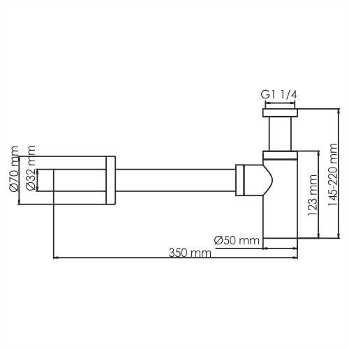 Сифон для раковины WasserKRAFT Glan A171