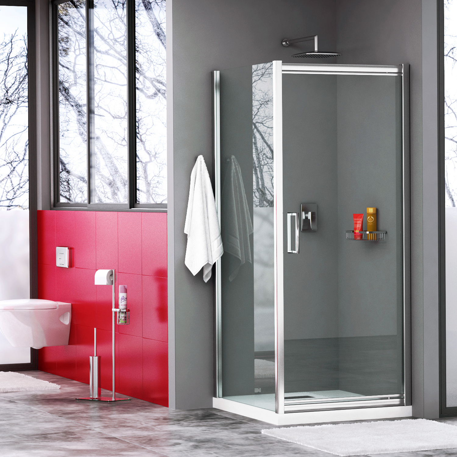 Душевой уголок (80х90) WasserKRAFT Salm 27I28