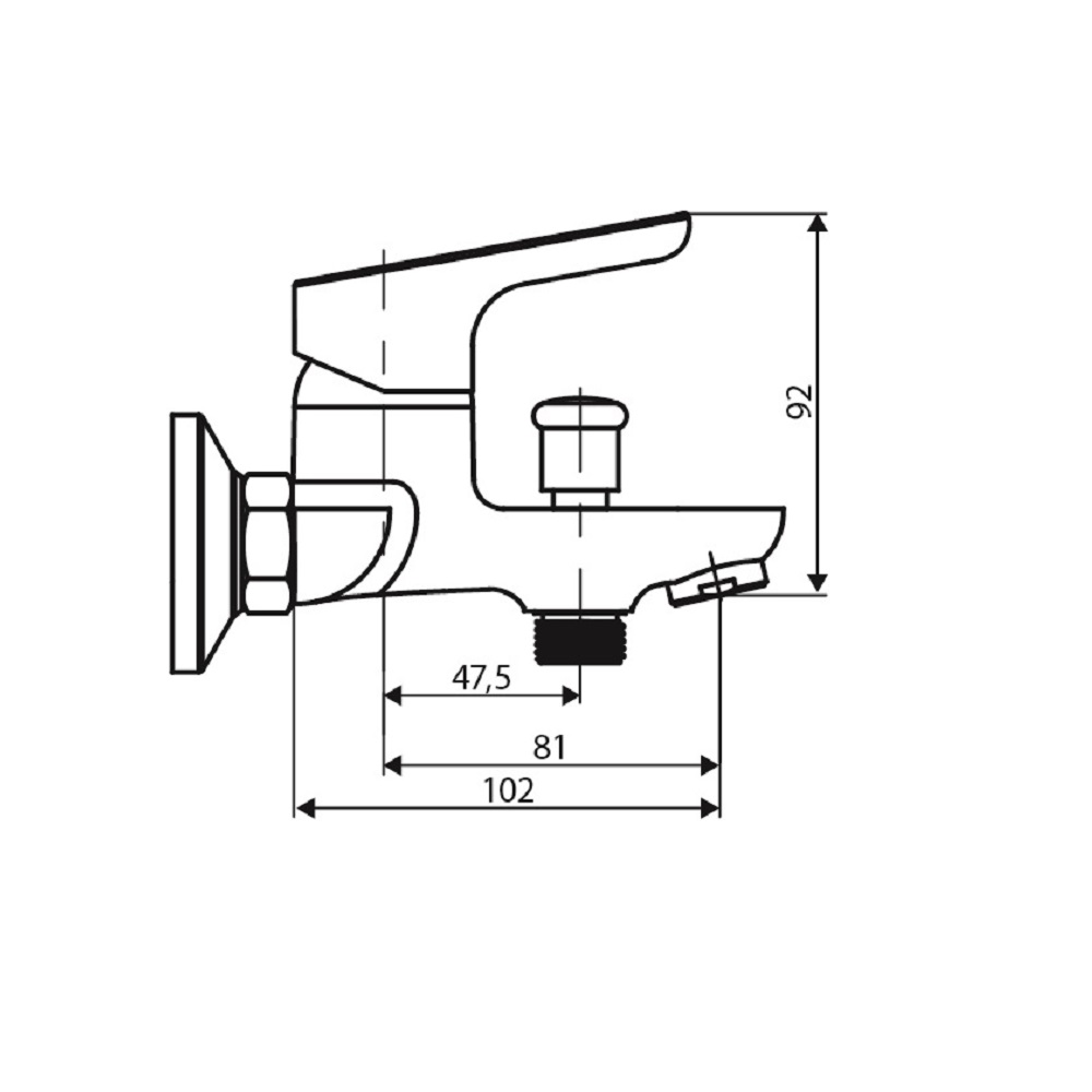 Смеситель для ванны Dorff Norma D1010008