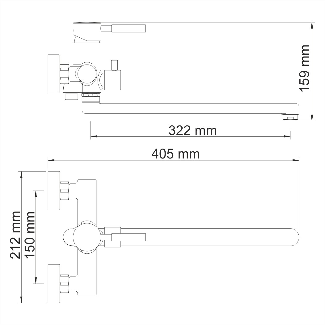 Смеситель для ванны с длинным изливом WasserKRAFT Main 4102L