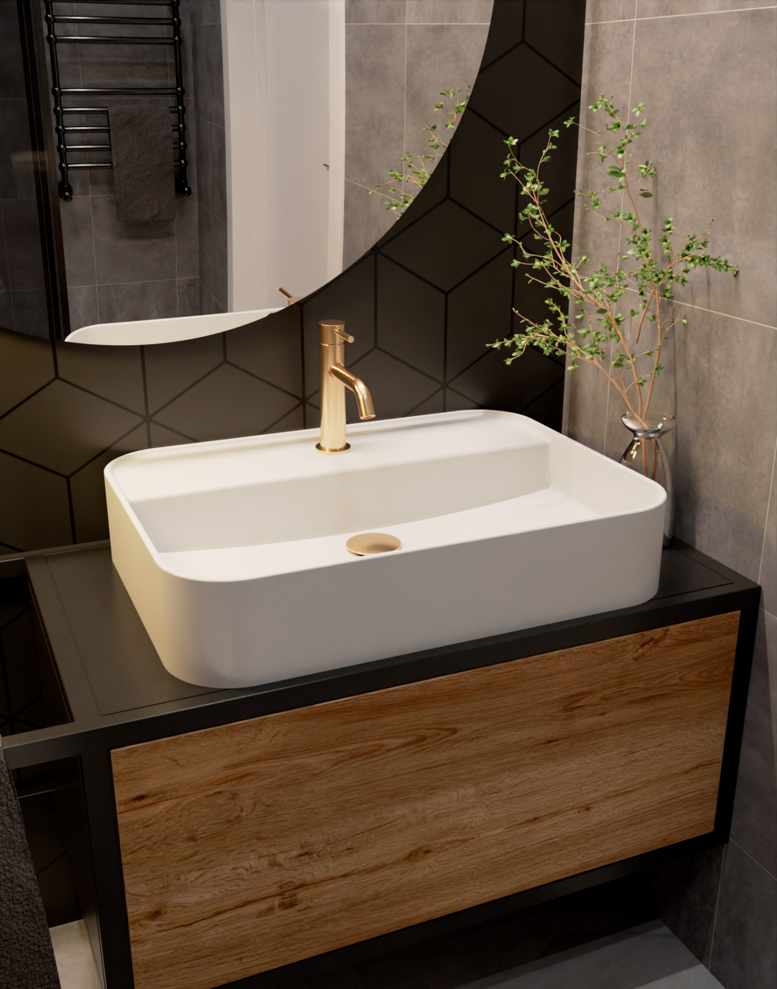 Смеситель для раковины AQUAme Siena AQM6210GG