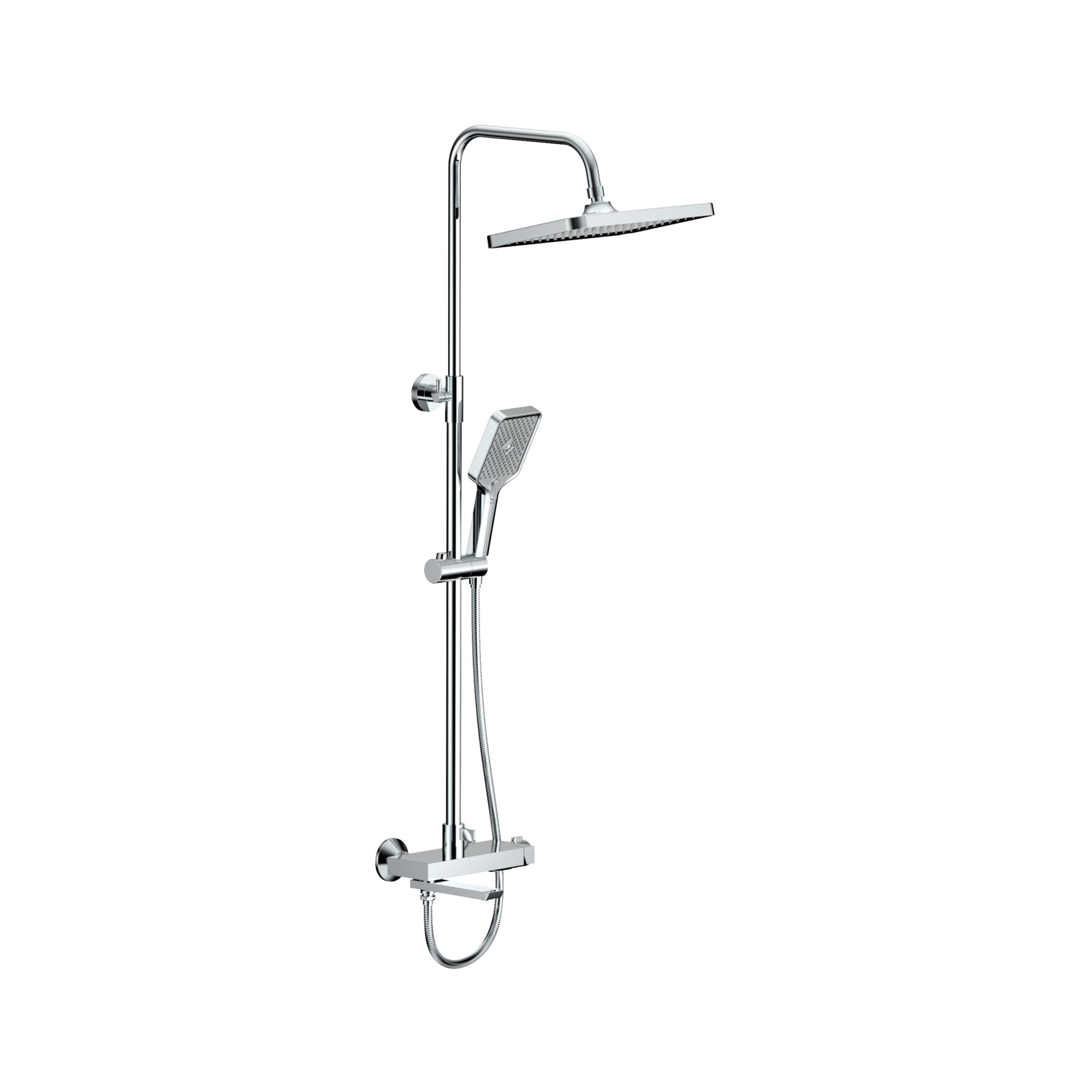 Душевая система с изливом  BELZ B24672, хром